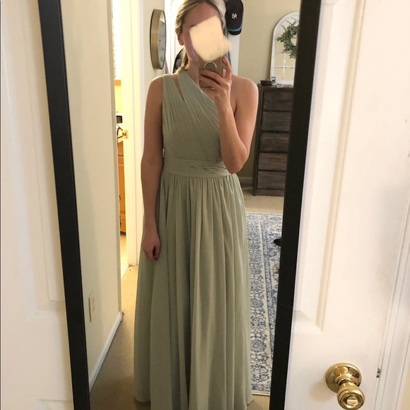 Azazie Molly Dusty Sage Bridesmaid Dress - Picture 2 of 9